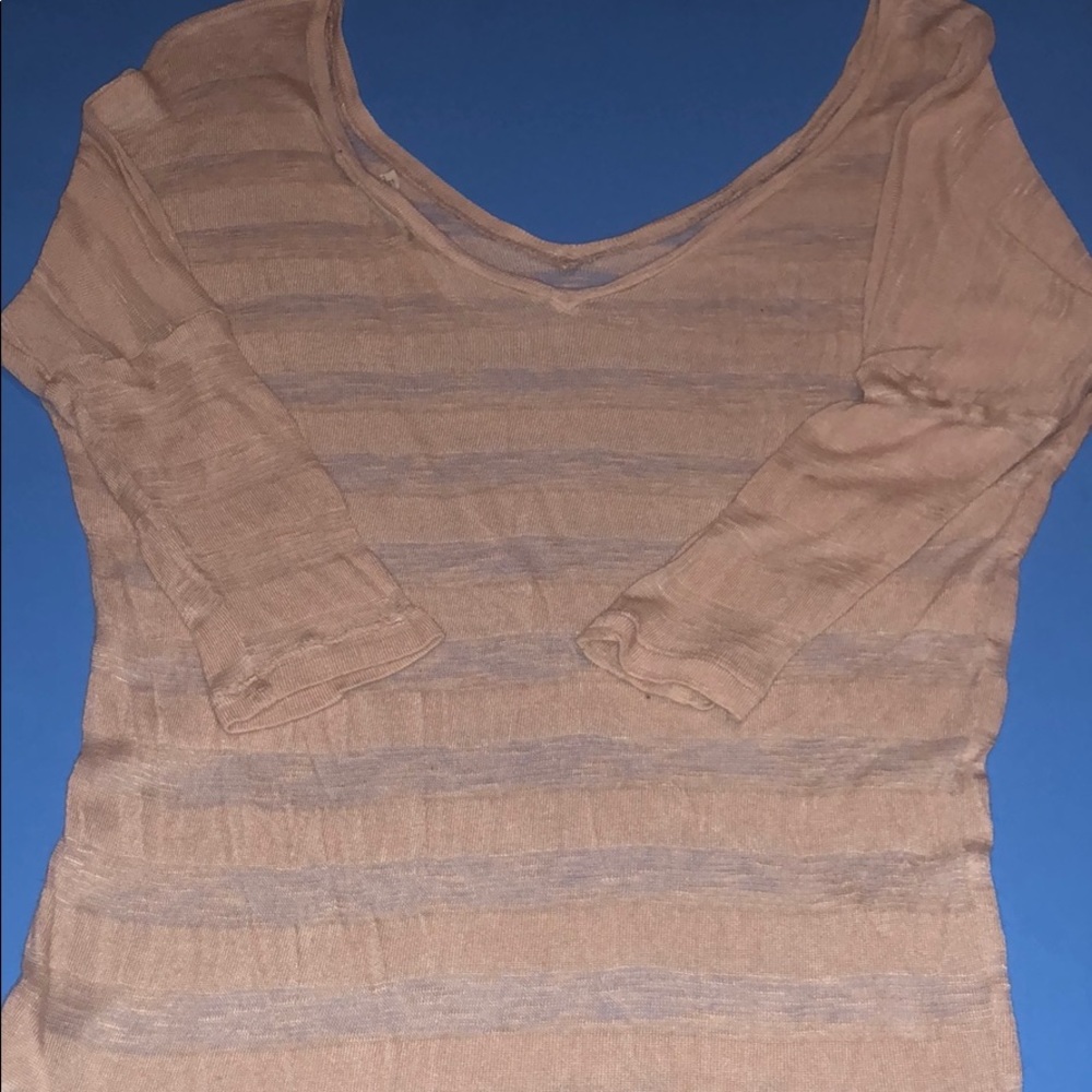 FOEVER XXI cream quarter sleeve top